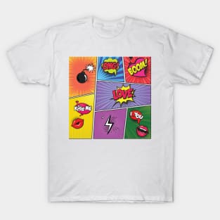 Comics Portrait - Heroes Group - Cartoon T-Shirt